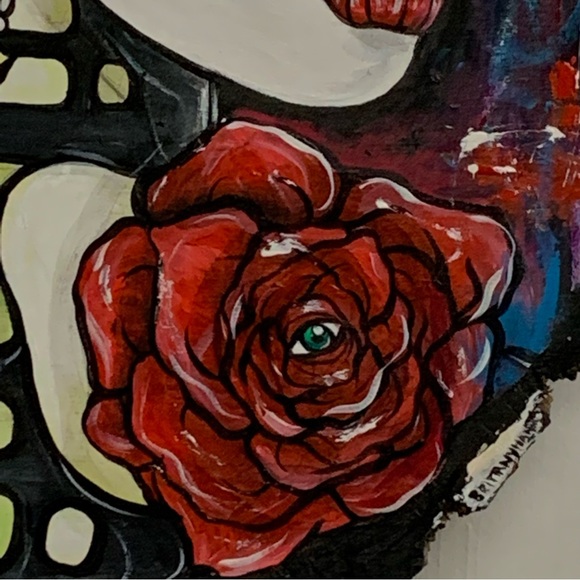ORIGINAL OOAK ART! BRITTANY HANKS ORIGINAL PAINTING ON WOOD! Ready to Hang! - Picture 8 of 13